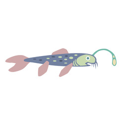 deep fish flat illustration