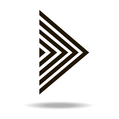 Black vector arrow. Arrow icon. 