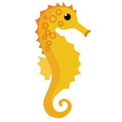 seahorse flat illustration