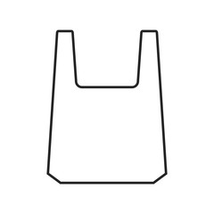 Plastic bag icon on white background, for any occasion