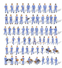 Isometric people urban