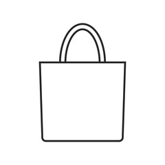 Eco bag icon on white background, for any occasion