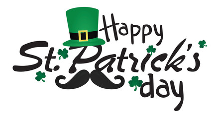 Naklejka premium Happy St. Patrick's day card. vector illustration