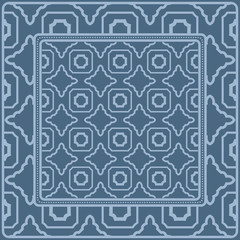 Fashion Design Print With Geometric Pattern. Vector Illustration. For Modern Interior Design, Fashion Textile Print, Wallpaper. Pastel blue color