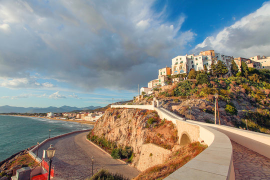 Panoramic view of Sperlonga. City in Lazio near Rome.