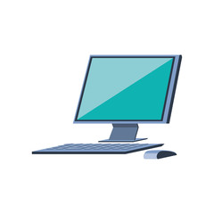 desktop computer isolated icon