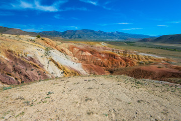 Valley of Mars landscapes in the Altai Mountains, Kyzyl Chin, Siberia, Russia