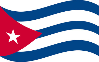 Illustration of the flag of Cuba isolated on a white background.
