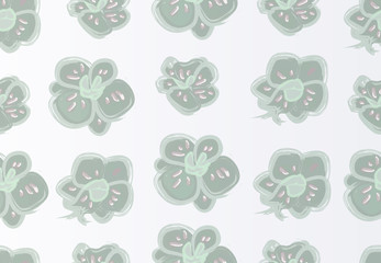 Vector seamless pattern with fairy orchids.