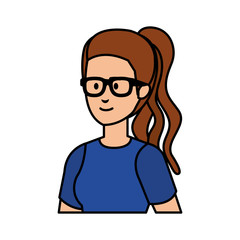 beautiful and young woman character