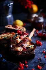 ham cheddar cranberry melt sandwich.
