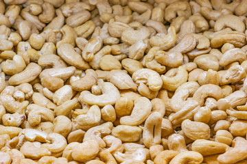 Cashew in the box inside of the shop.