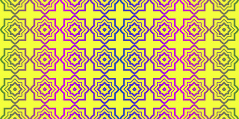 Unique, Abstract Traditional Geometric Color Pattern. Seamless Vector Illustration. For Fantastic Design, Wallpaper, Background, Fantastic Print. Yellow purple color