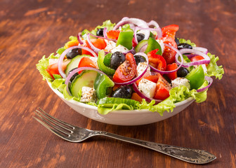 Bowl of Healthy Greek Salad