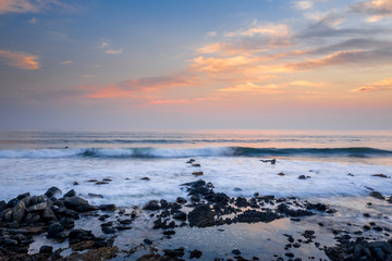 atardecer en el mar