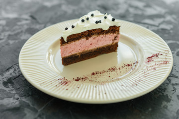 Tasty fresh beet cream cake