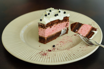 Tasty fresh beet cream cake