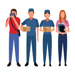 Obraz premium Jobs and professions avatars