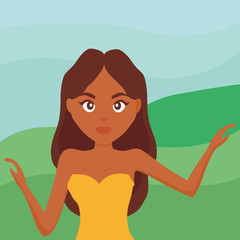 beautiful and sensual woman character