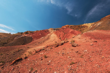 Valley of Mars landscapes in the Altai Mountains, Kyzyl Chin, Siberia, Russia