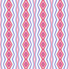Seamless tribal chevron pattern geometric rhombus background