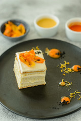 Tasty fresh carrot crackers cake
