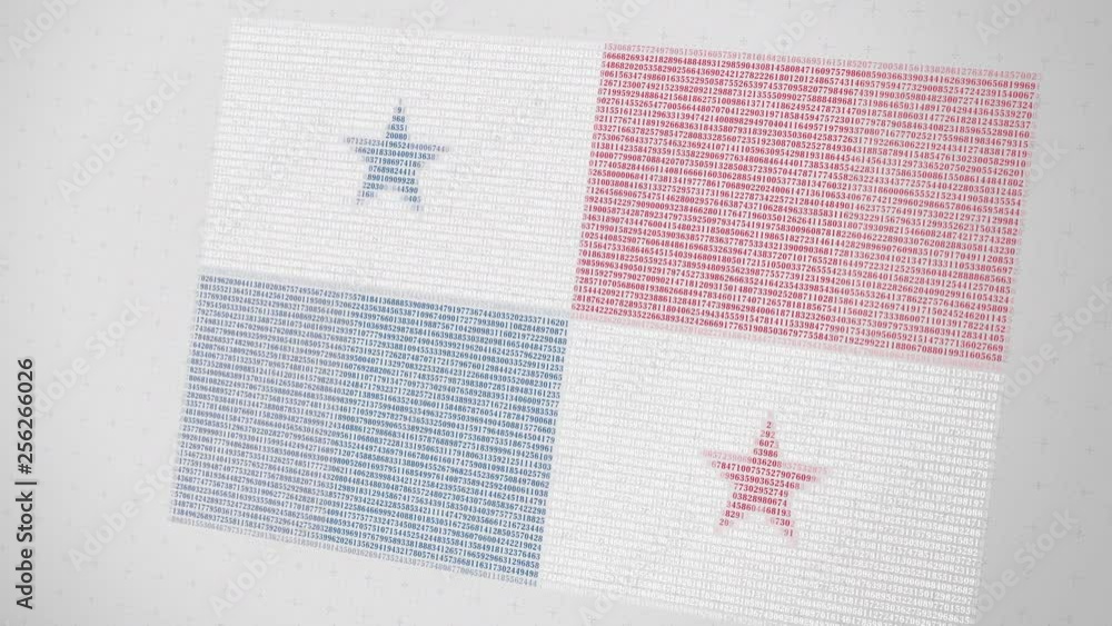 Poster flag of panama being composed with numbers. conceptual 3d animation