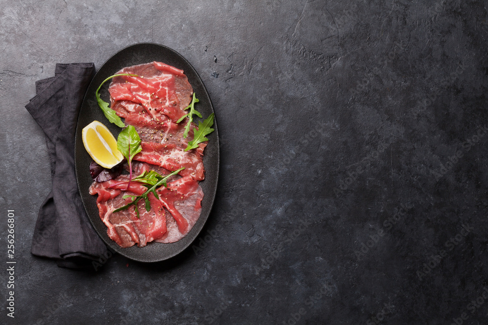 Wall mural Marbled beef carpaccio