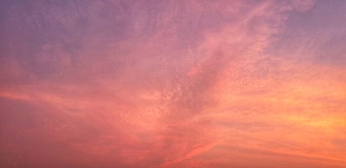 Wonderful sky and clounds on evening,