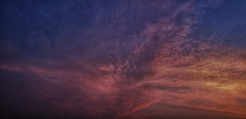 Obraz premium Wonderful sky and clounds on evening,