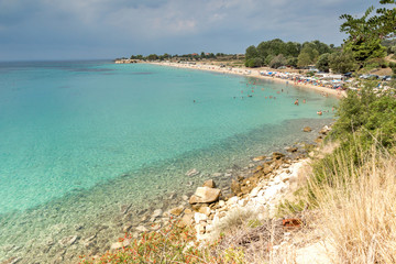 Amazing Seascape with Agios Ioannis Beach at Sithonia peninsula, Chalkidiki, Central Macedonia, Greece
