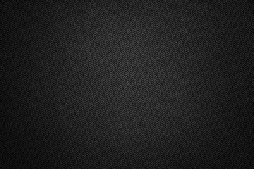 Black fabric texture. Textile background with vignette