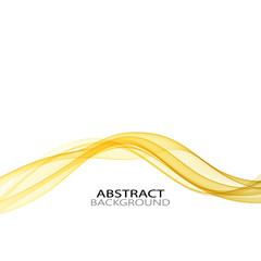  Horizontal golden wave on white background