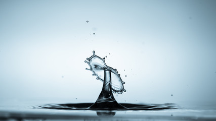 Macro shot of a water drop collision. abstract  water splash