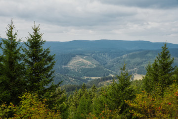 Fototapeta na wymiar Aussicht im Thüringer Wald