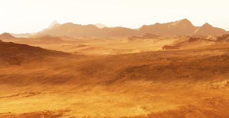 Alien planetary landscape