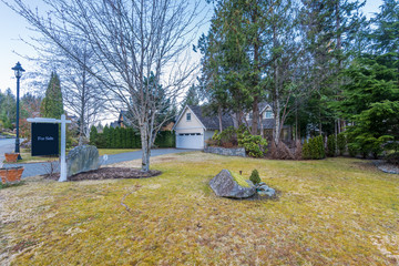 Fototapeta premium Luxury house at Spring in Vancouver, Canada.