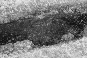 puddle on the ice