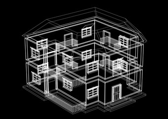 House architect design blueprint 