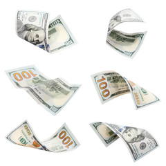 Money isolated on white background.