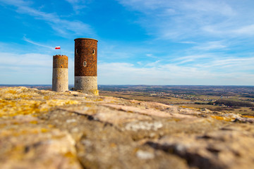 Old towers from Checiny Castle, Poland