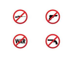 gun Logo and vector design army danger black