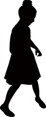  a girl body silhouette vector