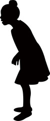  a girl body silhouette vector