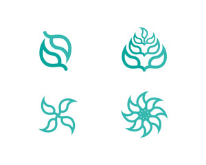 Fototapeta na wymiar Tree leaf vector logo design, eco-friendly concept.