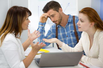 Creative team having business meeting at the office