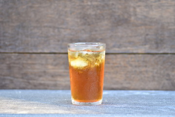 iced tea on blur background