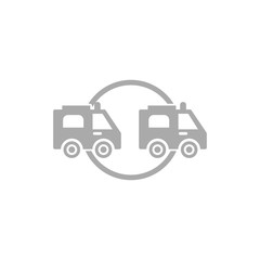 Ambulance, car, emergency, medical, medical grey  color icon