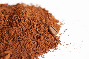 ground coffee on the table