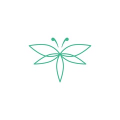cannabis butterfly logo vector icon illustration